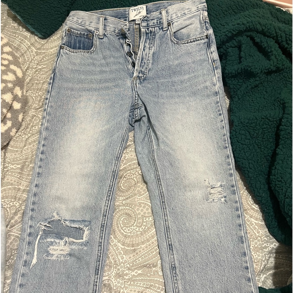 Light wash jeans